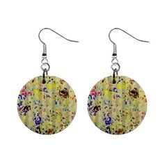 Paint Strokes On A Wood Background                    1  Button Earrings by LalyLauraFLM