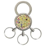 Paint strokes on a wood background                    3-Ring Key Chain Front