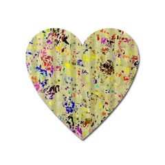 Paint Strokes On A Wood Background                    Magnet (heart) by LalyLauraFLM