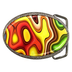 Colorful 3d Shapes                     Belt Buckle