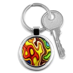 Colorful 3d Shapes                     Key Chain (round)