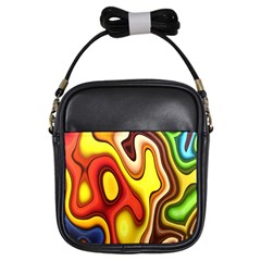 Colorful 3d Shapes                     Girls Sling Bag