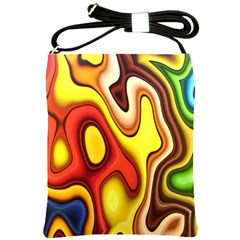 Colorful 3d Shapes                     Shoulder Sling Bag by LalyLauraFLM