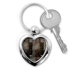 Concrete Grunge Texture                      Key Chain (heart) by LalyLauraFLM