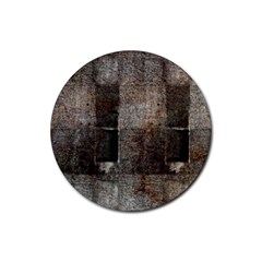 Concrete Grunge Texture                      Rubber Round Coaster (4 Pack) by LalyLauraFLM