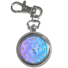 Blue purple watercolors                     Key Chain Watch