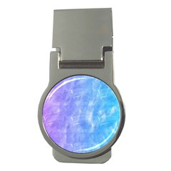 Blue purple watercolors                     Money Clip (Round)