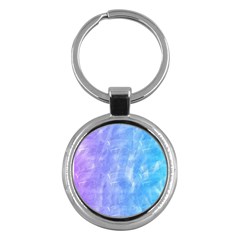 Blue purple watercolors                     Key Chain (Round)