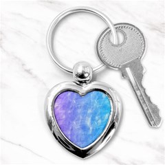 Blue purple watercolors                     Key Chain (Heart)