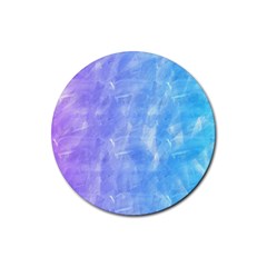 Blue purple watercolors                     Rubber Round Coaster (4 pack)