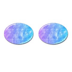 Blue purple watercolors                     Cufflinks (Oval)