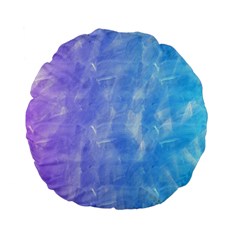 Blue purple watercolors               Standard 15  Premium Flano Round Cushion