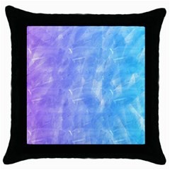 Blue purple watercolors                     Throw Pillow Case (Black)