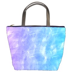 Blue purple watercolors                Bucket Bag