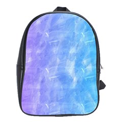 Blue purple watercolors                     School Bag (Large)