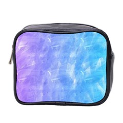 Blue purple watercolors                     Mini Toiletries Bag (Two Sides)