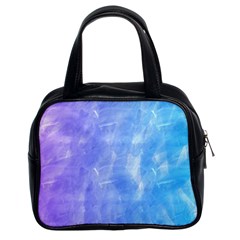 Blue purple watercolors                     Classic Handbag (Two Sides)