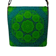 Summer And Festive Touch Of Peace And Fantasy Flap Messenger Bag (l)  by pepitasart