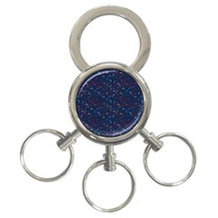 Colorful Floral Patterns 3-ring Key Chains