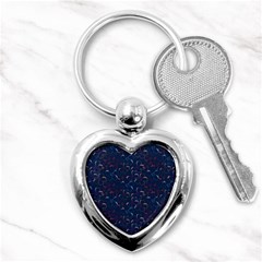 colorful floral patterns Key Chains (Heart) 