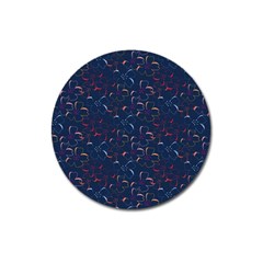 colorful floral patterns Magnet 3  (Round)