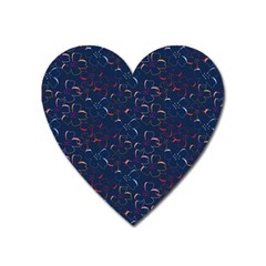 colorful floral patterns Heart Magnet