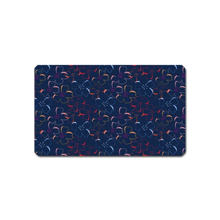 colorful floral patterns Magnet (Name Card)