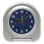 colorful floral patterns Travel Alarm Clocks Front