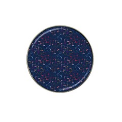 colorful floral patterns Hat Clip Ball Marker