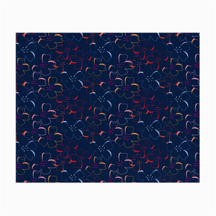 colorful floral patterns Small Glasses Cloth (2-Side)