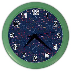 colorful floral patterns Color Wall Clocks