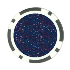 Colorful Floral Patterns Poker Chip Card Guard (10 Pack)