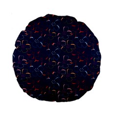 colorful floral patterns Standard 15  Premium Round Cushions