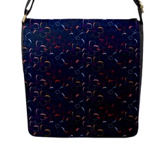 colorful floral patterns Flap Messenger Bag (L) 