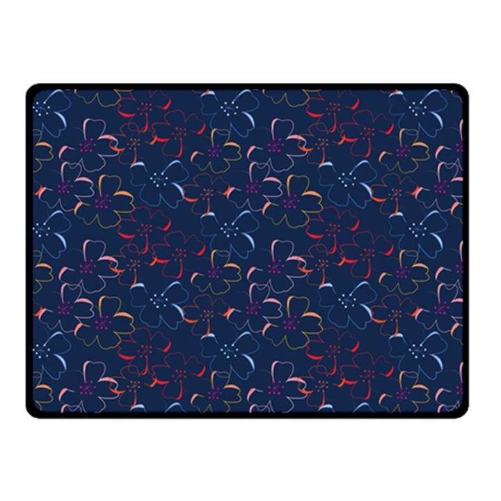 colorful floral patterns Double Sided Fleece Blanket (Small) 