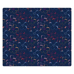 colorful floral patterns Double Sided Flano Blanket (Small) 