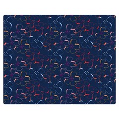 colorful floral patterns Double Sided Flano Blanket (Medium) 