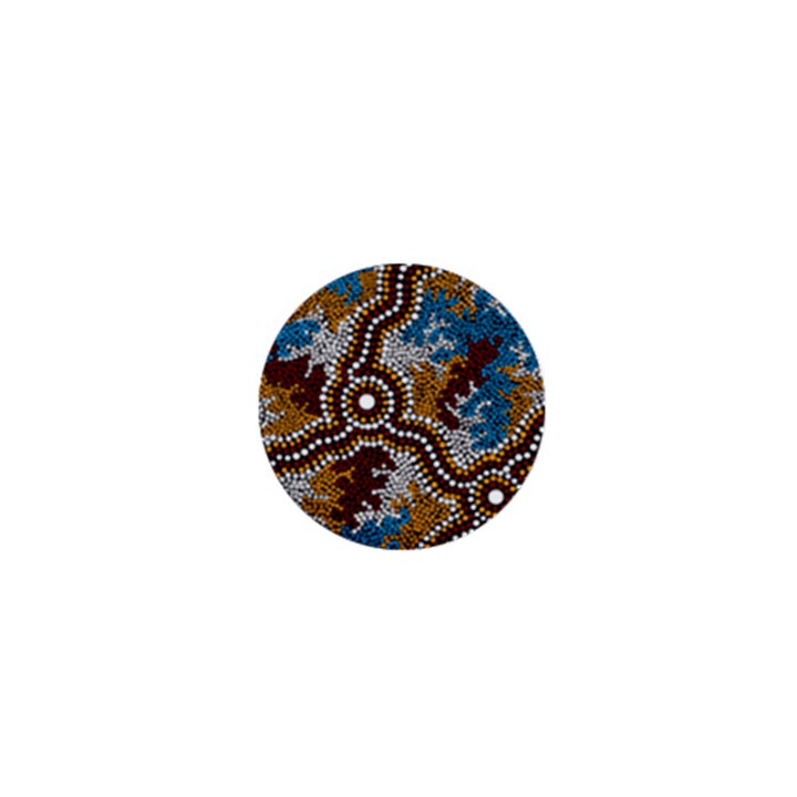 Aboriginal Art – Wetland Dreaming 1  Mini Buttons