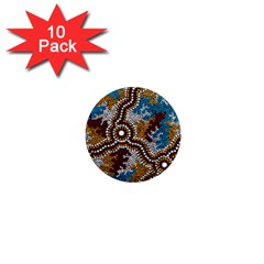 Aboriginal Art – Wetland Dreaming 1  Mini Magnet (10 Pack) 