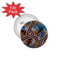 Aboriginal Art – Wetland Dreaming 1 75  Buttons (100 Pack)  by hogartharts