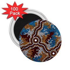 Aboriginal Art – Wetland Dreaming 2 25  Magnets (100 Pack) 