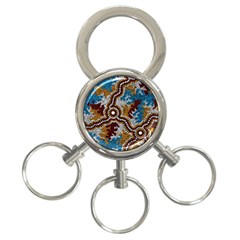 Aboriginal Art – Wetland Dreaming 3-ring Key Chains by hogartharts