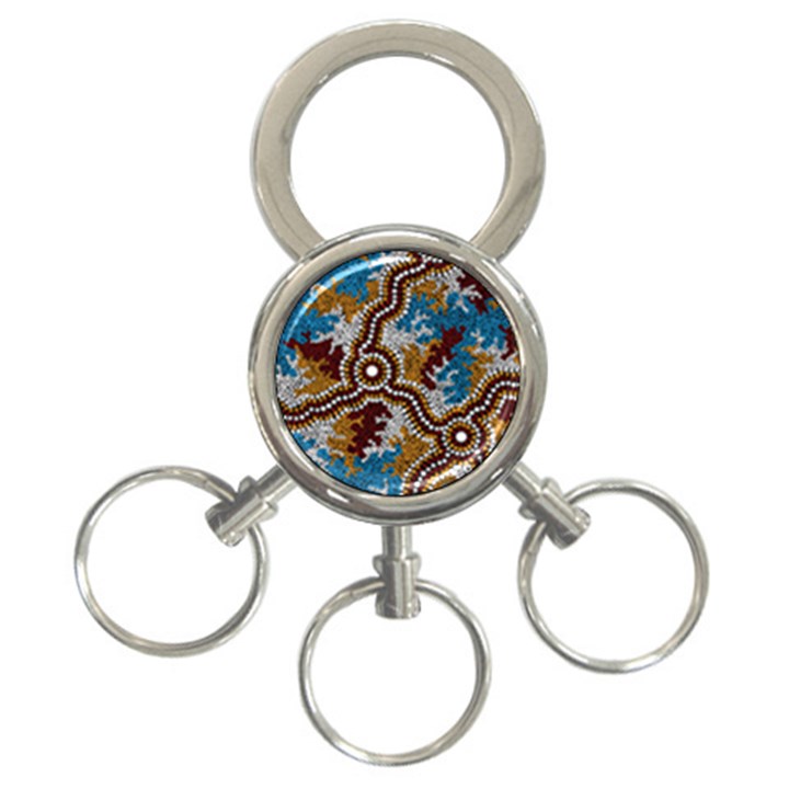 Aboriginal Art – Wetland Dreaming 3-Ring Key Chains