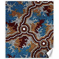 Aboriginal Art – Wetland Dreaming Canvas 8  X 10 