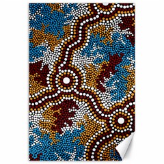 Aboriginal Art – Wetland Dreaming Canvas 24  X 36  by hogartharts