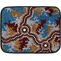 Aboriginal Art – Wetland Dreaming Fleece Blanket (mini)