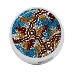 Aboriginal Art – Wetland Dreaming 4-port Usb Hub (one Side) by hogartharts