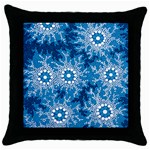 Aboriginal Art – Bushland Dreaming Throw Pillow Case (Black) Front