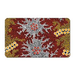 Aboriginal Art – Riverside Dreaming Magnet (rectangular)