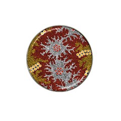 Aboriginal Art – Riverside Dreaming Hat Clip Ball Marker (10 Pack)